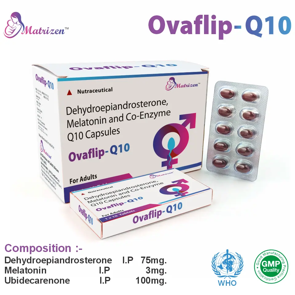 DHEA 75mg + Melatonin 3mg + CoQ10 100mg Softgel PCD Pharma